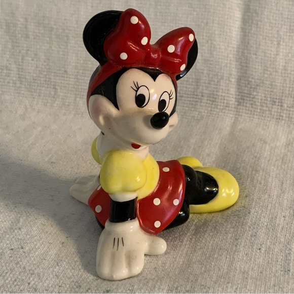 Vintage 90’s DISNEY Minnie Mouse Sitting Pose Porcelain Knickknack Collector EXC - Picture 5 of 10